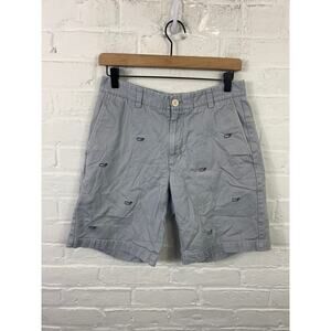 Vineyard Vines Men's Mid-Rise Breaker Chino Shorts Casual Gray Size 30